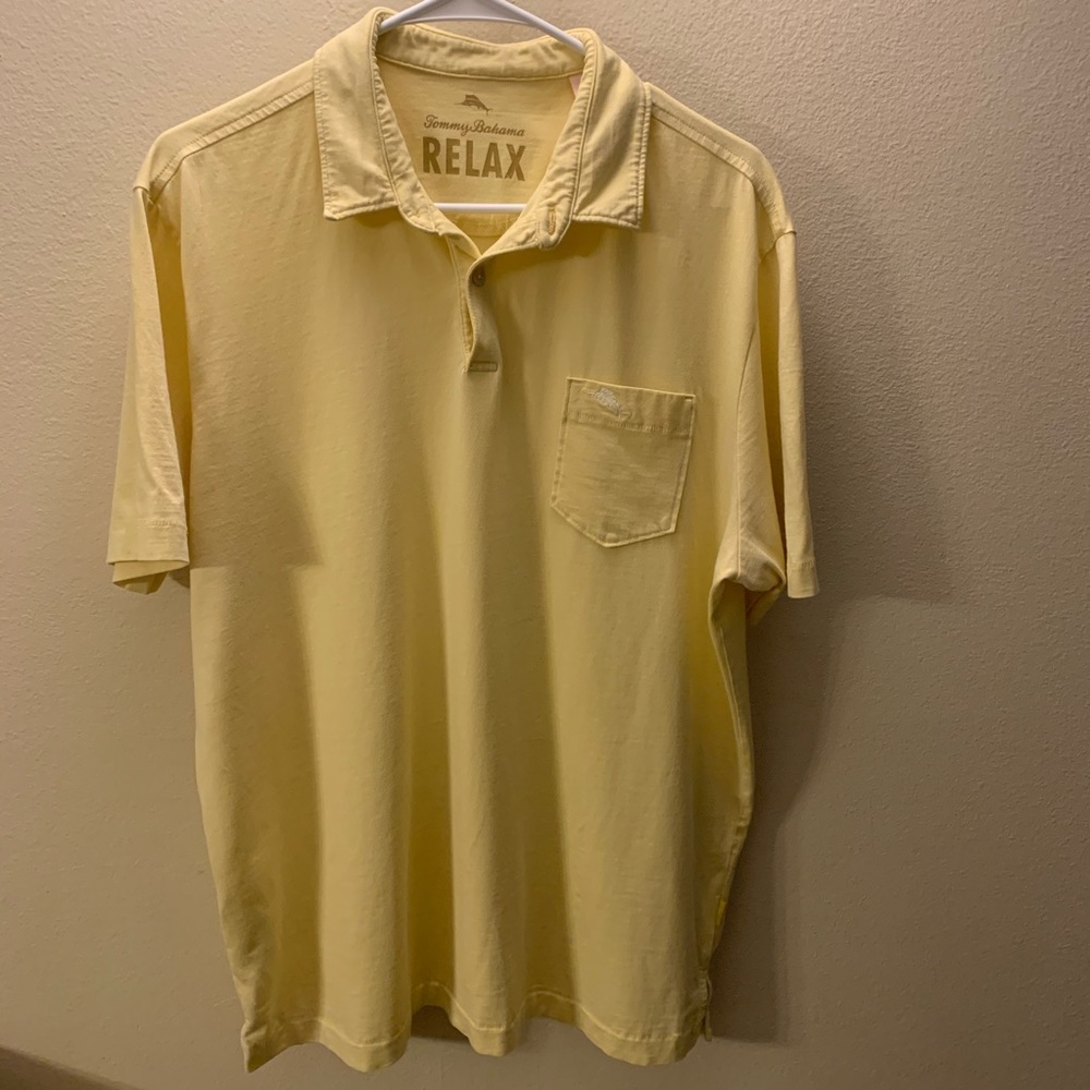Tommy Bahama Relax polo style shirt yellow